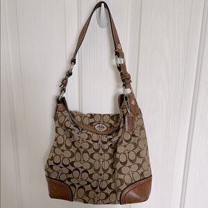 Coach Brown Signature Shoulder Bag